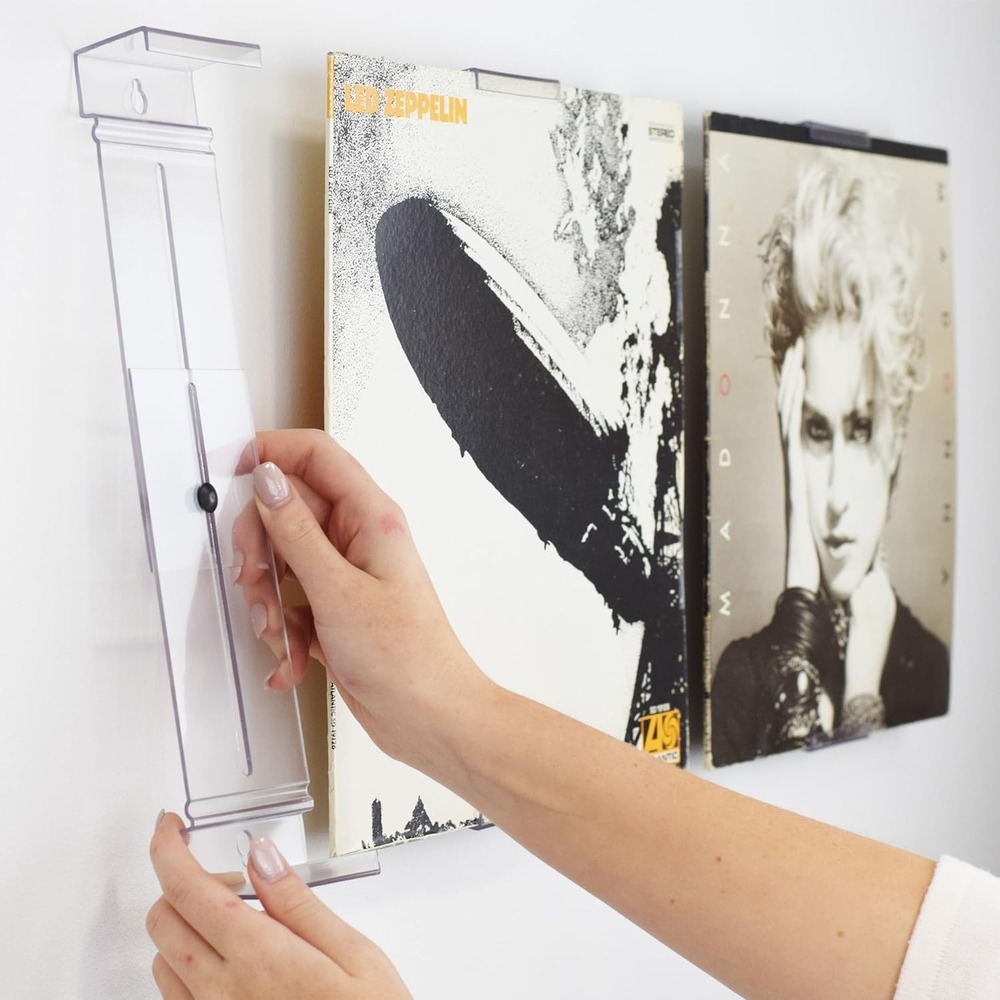 CollectorMount Album Mount Vinyl Record Shelf Stand and Wall Mount Display, I...